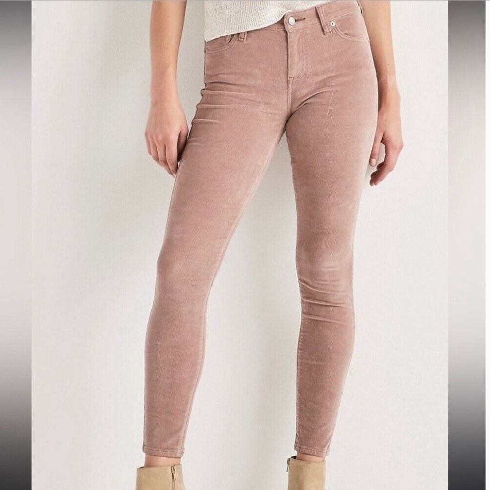 Lucky Brand Lolita Skinny Dusty Pink Corduroy Jeans Minimalist Preppy Capsule